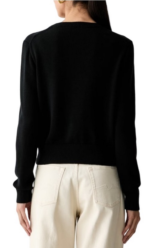 CALVIN KLEIN JEANS LOGO OUTLINE TOP ΜΠΛΟΥΖΑ ΠΛΕΚΤΗ ΓΥΝΑΙΚΕΙΑ BLACK