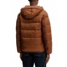 TOMMY JEANS HOODED LOGO PUFFER EXT ΜΠΟΥΦΑΝ ΑΝΔΡΙΚΟ BROWN