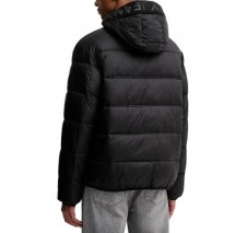 TOMMY JEANS HOODED LOGO PUFFER EXT ΜΠΟΥΦΑΝ ΑΝΔΡΙΚΟ BLACK