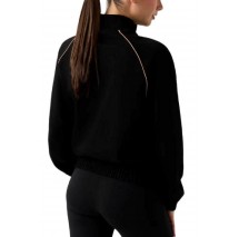 GUESS GEORGIA HIGH NECK FULL ZIP ΖΑΚΕΤΑ ΦΟΥΤΕΡ ΓΥΝΑΙΚΕΙΑ BLACK