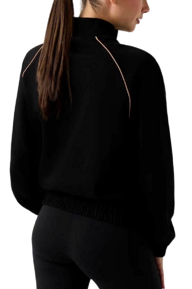 GUESS GEORGIA HIGH NECK FULL ZIP ΖΑΚΕΤΑ ΦΟΥΤΕΡ ΓΥΝΑΙΚΕΙΑ BLACK