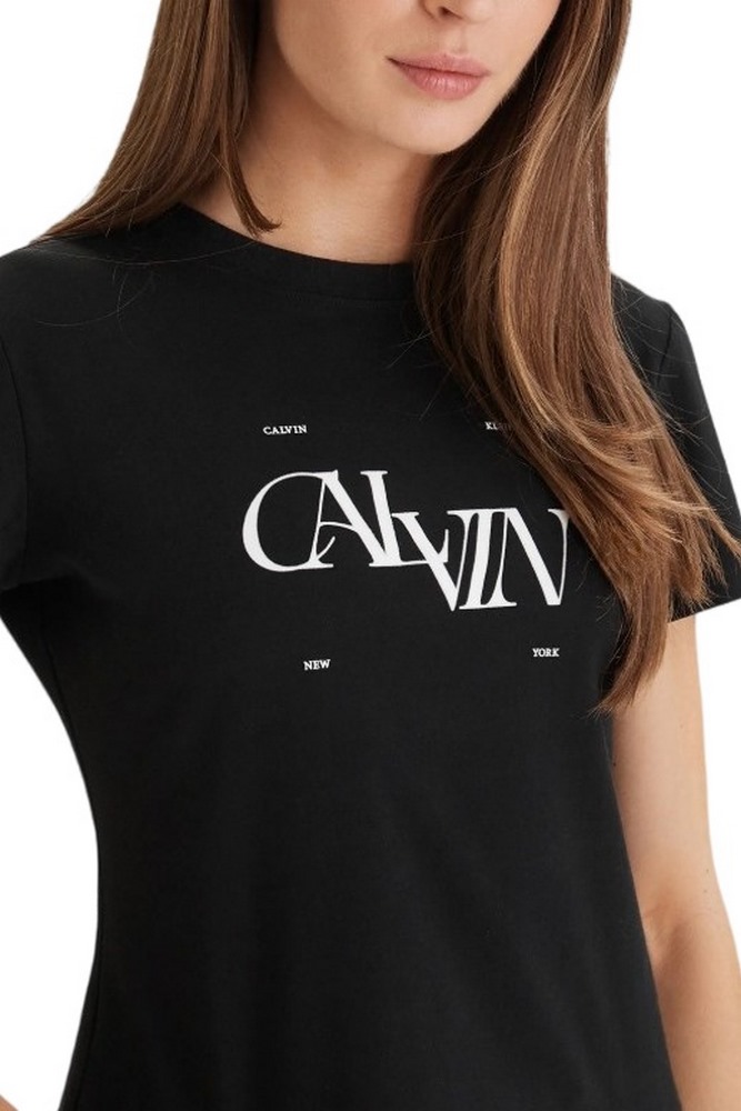 CALVIN KLEIN JEANS SEASONAL GRAPHIC SLIM T-SHIRT ΜΠΛΟΥΖΑ ΓΥΝΑΙΚΕΙΑ BLACK