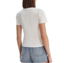 CALVIN KLEIN JEANS SEASONAL GRAPHIC SLIM T-SHIRT ΜΠΛΟΥΖΑ ΓΥΝΑΙΚΕΙΑ BRIGHT WHITE