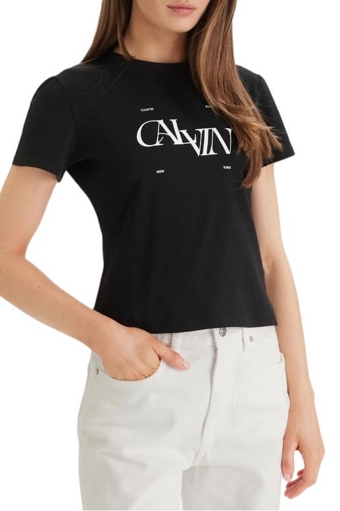 CALVIN KLEIN JEANS SEASONAL GRAPHIC SLIM T-SHIRT ΜΠΛΟΥΖΑ ΓΥΝΑΙΚΕΙΑ BLACK