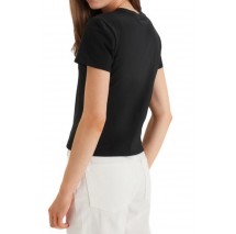 CALVIN KLEIN JEANS SEASONAL GRAPHIC SLIM T-SHIRT ΜΠΛΟΥΖΑ ΓΥΝΑΙΚΕΙΑ BLACK