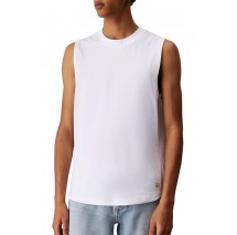 CALVIN KLEIN JEANS WOVEN LABEL TANK ΜΠΛΟΥΖΑ ΑΝΔΡΙΚΗ BRIGHT WHITE