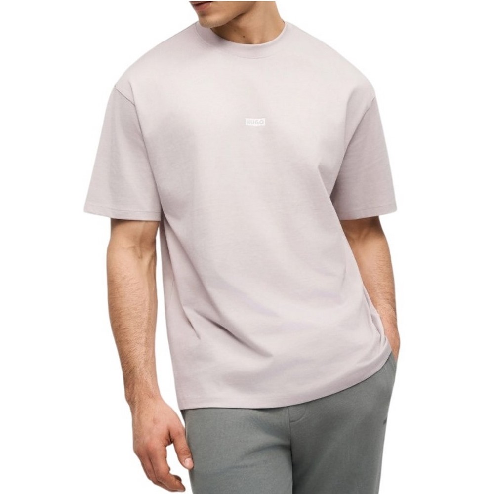 HUGO BOSS JERSEY NALONO T-SHIRT ΜΠΛΟΥΖΑ ΑΝΔΡΙΚΗ SOFT PINK