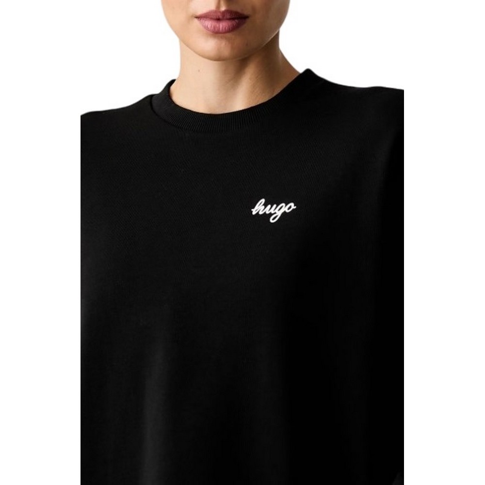 HUGO BOSS DAMASWEE SWEATSHIRT ΜΠΛΟΥΖΑ ΦΟΥΤΕΡ ΓΥΝΑΙΚΕΙΑ BLACK