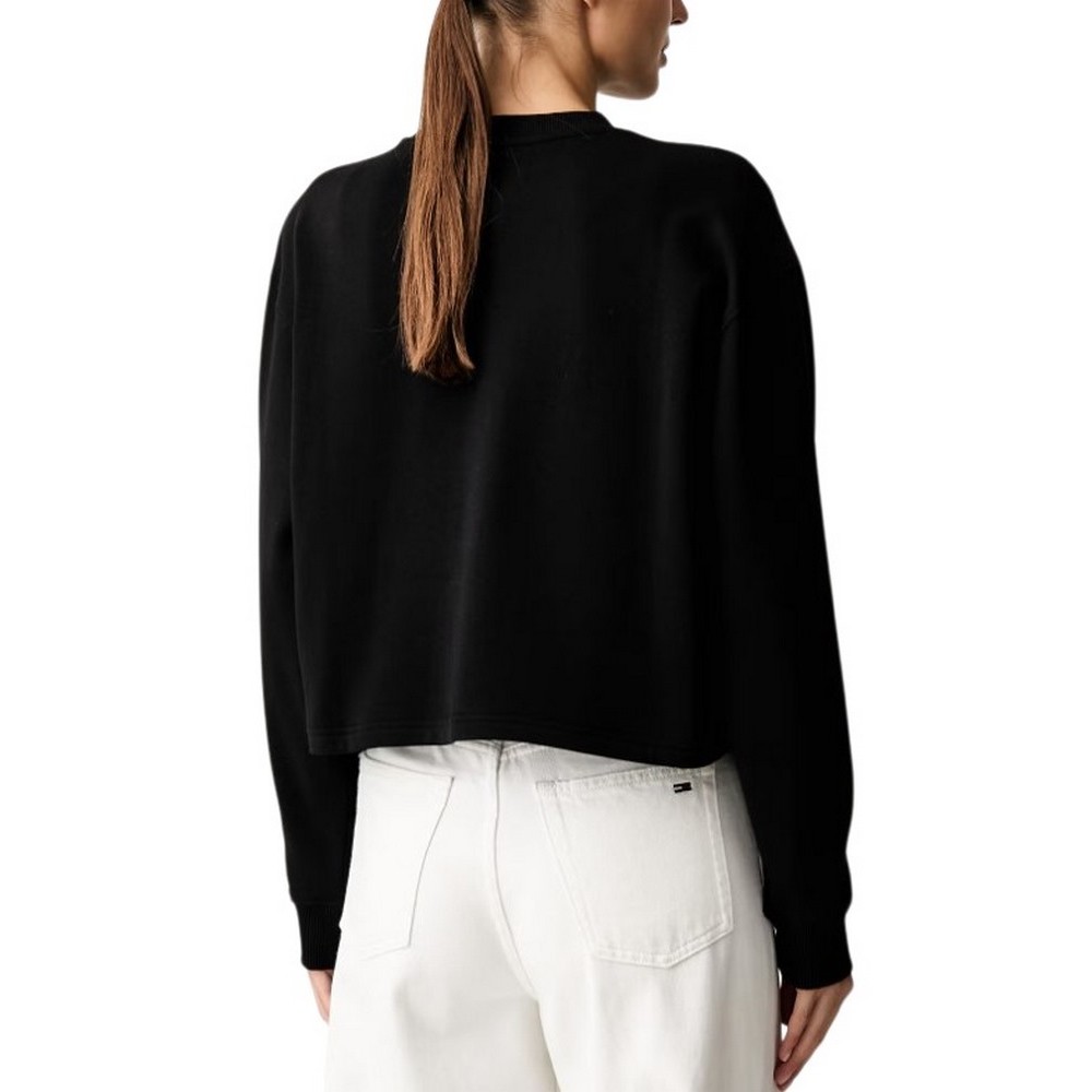 HUGO BOSS DAMASWEE SWEATSHIRT ΜΠΛΟΥΖΑ ΦΟΥΤΕΡ ΓΥΝΑΙΚΕΙΑ BLACK