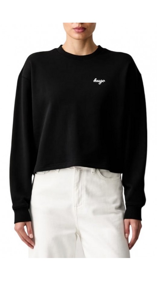HUGO BOSS DAMASWEE SWEATSHIRT ΜΠΛΟΥΖΑ ΦΟΥΤΕΡ ΓΥΝΑΙΚΕΙΑ BLACK