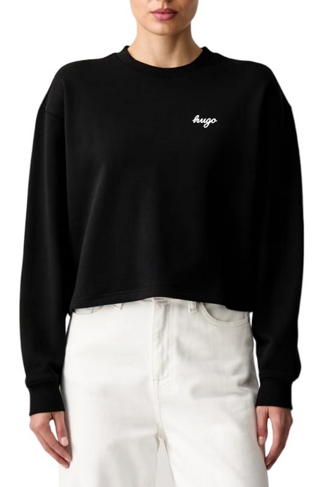 HUGO BOSS DAMASWEE SWEATSHIRT ΜΠΛΟΥΖΑ ΦΟΥΤΕΡ ΓΥΝΑΙΚΕΙΑ BLACK
