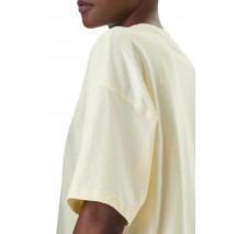 CALVIN KLEIN JEANS WOVEN LABEL OVERSIZED TEE DRESS ΦΟΡΕΜΑ ΓΥΝΑΙΚΕΙΟ YELLOW