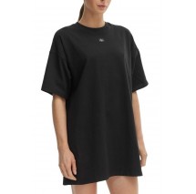 CALVIN KLEIN JEANS WOVEN LABEL OVERSIZED TEE DRESS ΦΟΡΕΜΑ ΓΥΝΑΙΚΕΙΟ BLACK