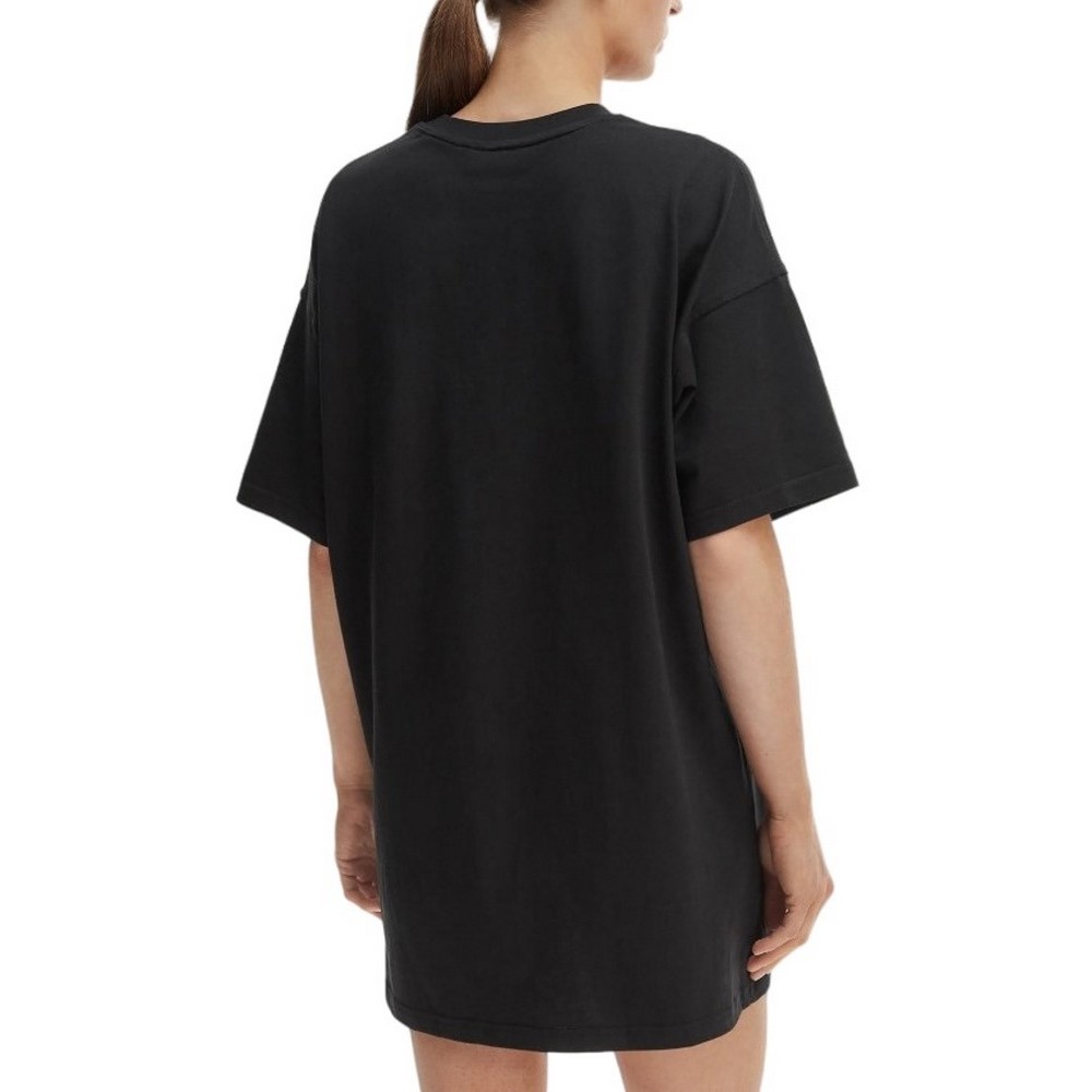 CALVIN KLEIN JEANS WOVEN LABEL OVERSIZED TEE DRESS ΦΟΡΕΜΑ ΓΥΝΑΙΚΕΙΟ BLACK