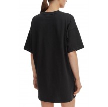 CALVIN KLEIN JEANS WOVEN LABEL OVERSIZED TEE DRESS ΦΟΡΕΜΑ ΓΥΝΑΙΚΕΙΟ BLACK