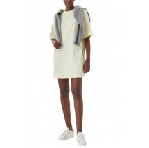 CALVIN KLEIN JEANS WOVEN LABEL OVERSIZED TEE DRESS ΦΟΡΕΜΑ ΓΥΝΑΙΚΕΙΟ YELLOW
