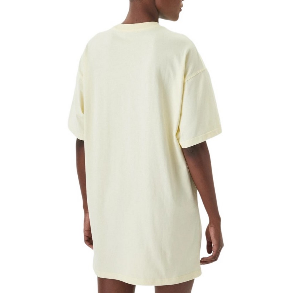 CALVIN KLEIN JEANS WOVEN LABEL OVERSIZED TEE DRESS ΦΟΡΕΜΑ ΓΥΝΑΙΚΕΙΟ YELLOW
