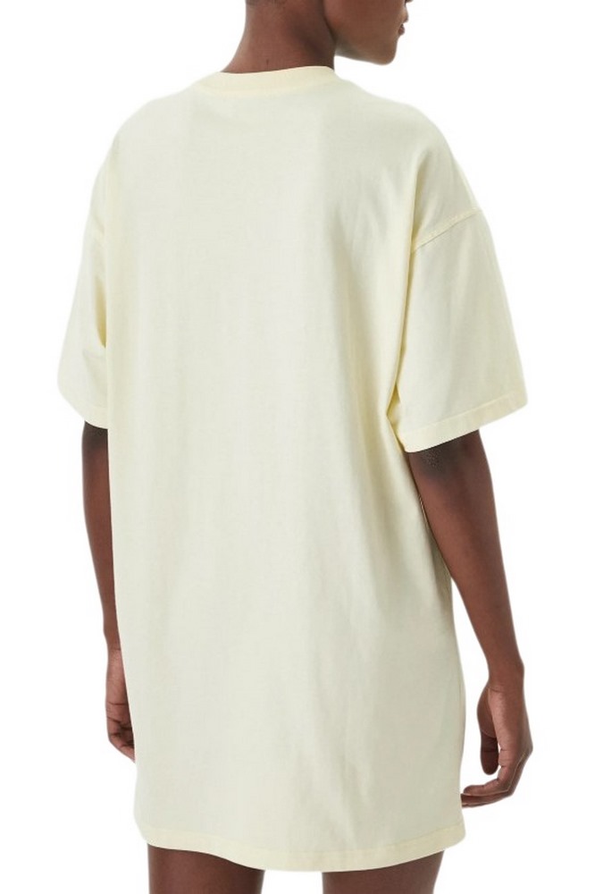 CALVIN KLEIN JEANS WOVEN LABEL OVERSIZED TEE DRESS ΦΟΡΕΜΑ ΓΥΝΑΙΚΕΙΟ YELLOW