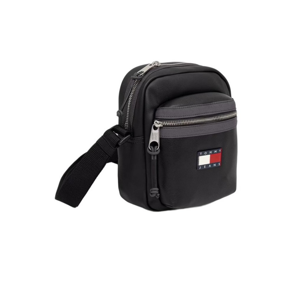 TOMMY JEANS ELEVATED PU REPORTER ΤΣΑΝΤΑ ΑΝΔΡΙΚΗ BLACK