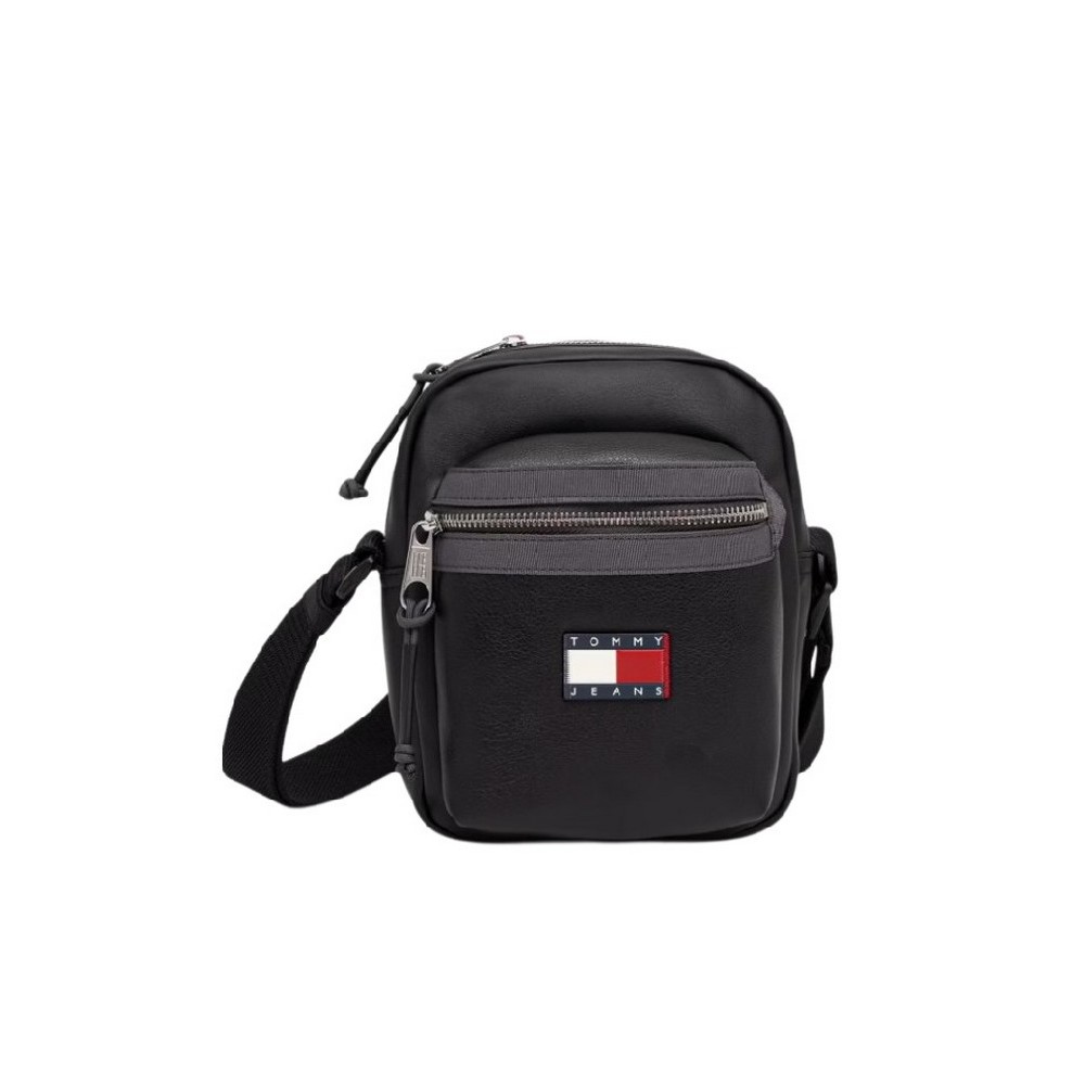 TOMMY JEANS ELEVATED PU REPORTER ΤΣΑΝΤΑ ΑΝΔΡΙΚΗ BLACK