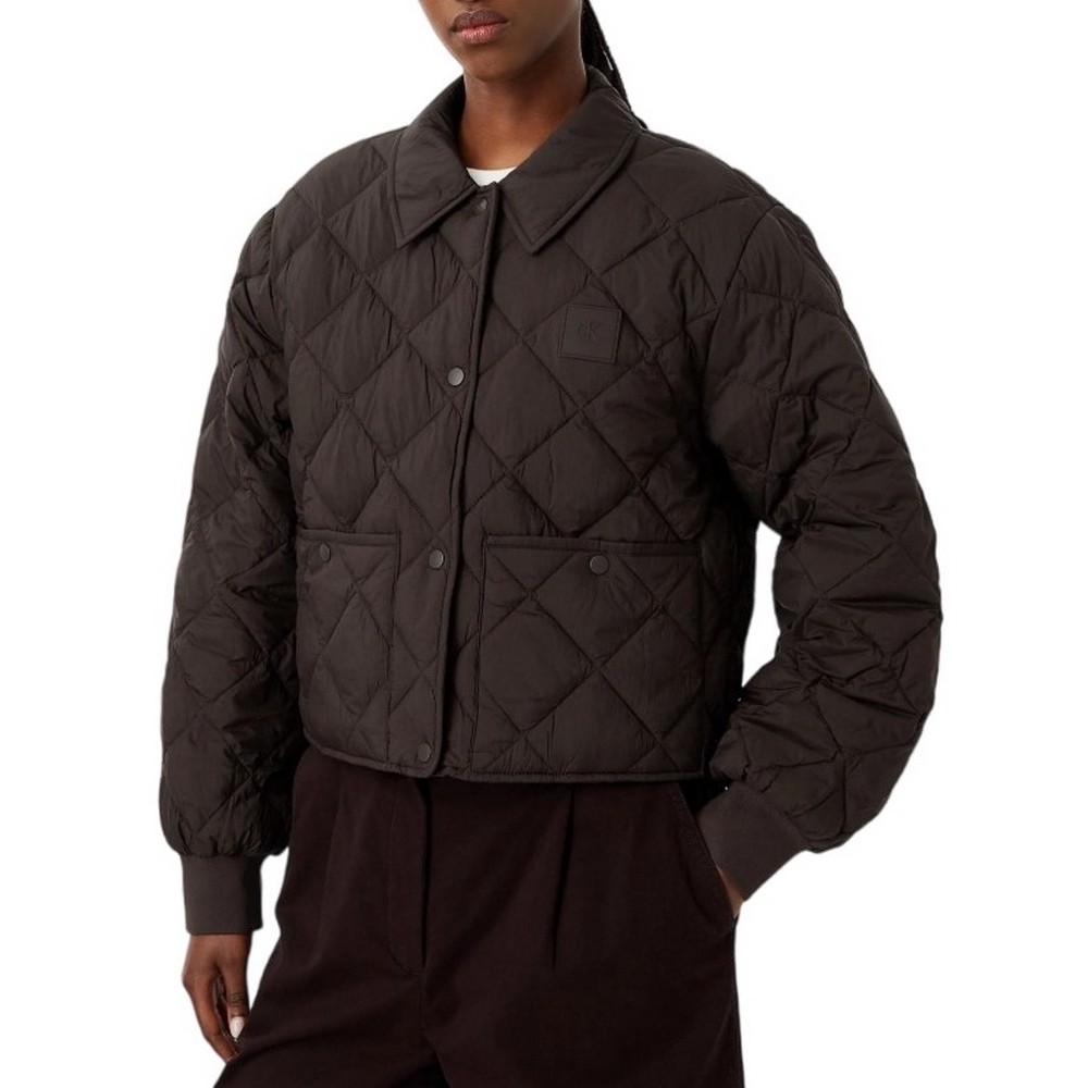 CALVIN KLEIN JEANS ULW SHORT SEASONAL QUILTED LINER ΜΠΟΥΦΑΝ ΓΥΝΑΙΚΕΙΟ COFFEE