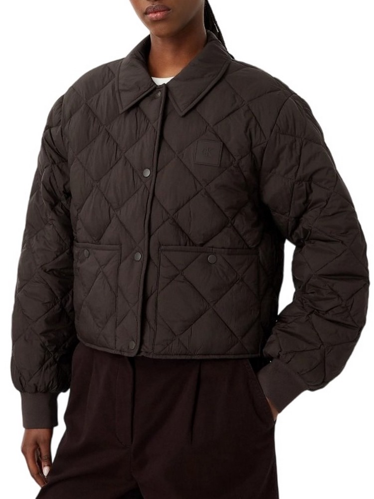 CALVIN KLEIN JEANS ULW SHORT SEASONAL QUILTED LINER ΜΠΟΥΦΑΝ ΓΥΝΑΙΚΕΙΟ COFFEE