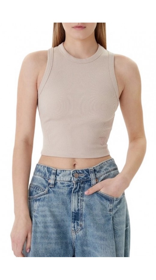 GUESS EDIE TANK ΤΟΠ ΓΥΝΑΙΚΕΙΟ BEIGE