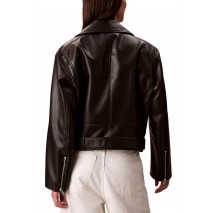 CALVIN KLEIN FAUX LEATHER MOTO JACKET W/BEL ΜΠΟΥΦΑΝ ΓΥΝΑΙΚΕΙΟ BLACK