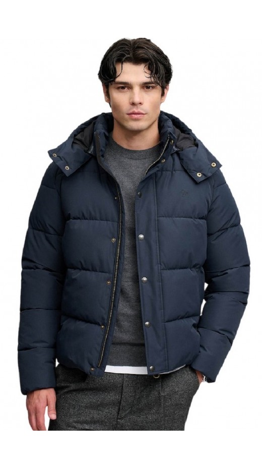 SUPERDRY PREMIUM HOOD PUFFER JKT ΜΠΟΥΦΑΝ ΑΝΔΡΙΚΟ ECLIPSE NAVY