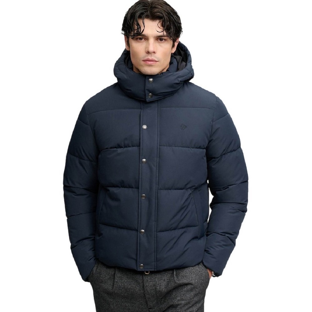 SUPERDRY PREMIUM HOOD PUFFER JKT ΜΠΟΥΦΑΝ ΑΝΔΡΙΚΟ ECLIPSE NAVY