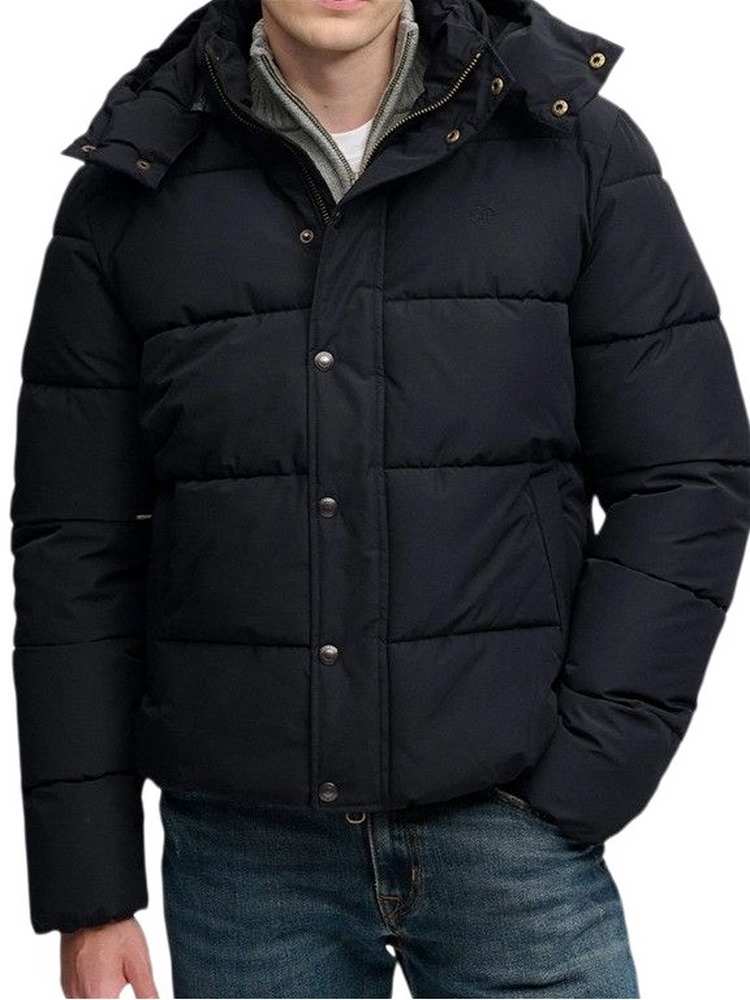 SUPERDRY PREMIUM HOOD PUFFER JKT ΜΠΟΥΦΑΝ ΑΝΔΡΙΚΟ BLACK