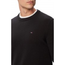 TOMMY JEANS SLIM ESS LIGHT SWEATER EXT ΠΛΕΚΤΗ ΜΠΛΟΥΖΑ ΑΝΔΡΙΚΗ BLACK