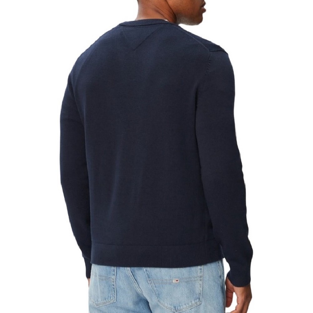 TOMMY JEANS SLIM ESS LIGHT SWEATER EXT ΠΛΕΚΤΗ ΜΠΛΟΥΖΑ ΑΝΔΡΙΚΗ NAVY