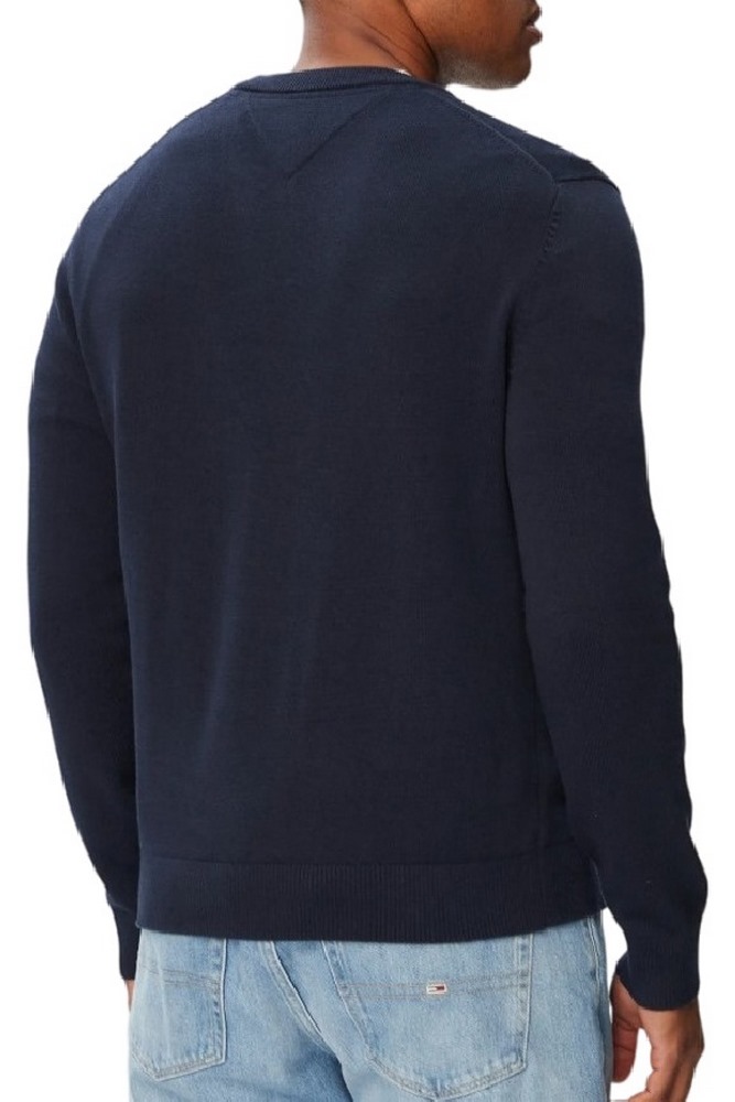 TOMMY JEANS SLIM ESS LIGHT SWEATER EXT ΠΛΕΚΤΗ ΜΠΛΟΥΖΑ ΑΝΔΡΙΚΗ NAVY