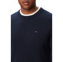 TOMMY JEANS SLIM ESS LIGHT SWEATER EXT ΠΛΕΚΤΗ ΜΠΛΟΥΖΑ ΑΝΔΡΙΚΗ NAVY