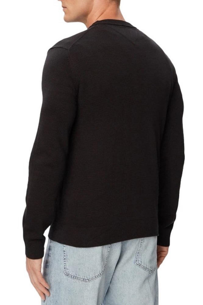 TOMMY JEANS SLIM ESS LIGHT SWEATER EXT ΠΛΕΚΤΗ ΜΠΛΟΥΖΑ ΑΝΔΡΙΚΗ BLACK