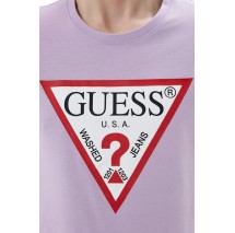 GUESS CN SS ORIGINAL LOGO TEE T-SHIRT ΑΝΔΡΙΚΟ LILA