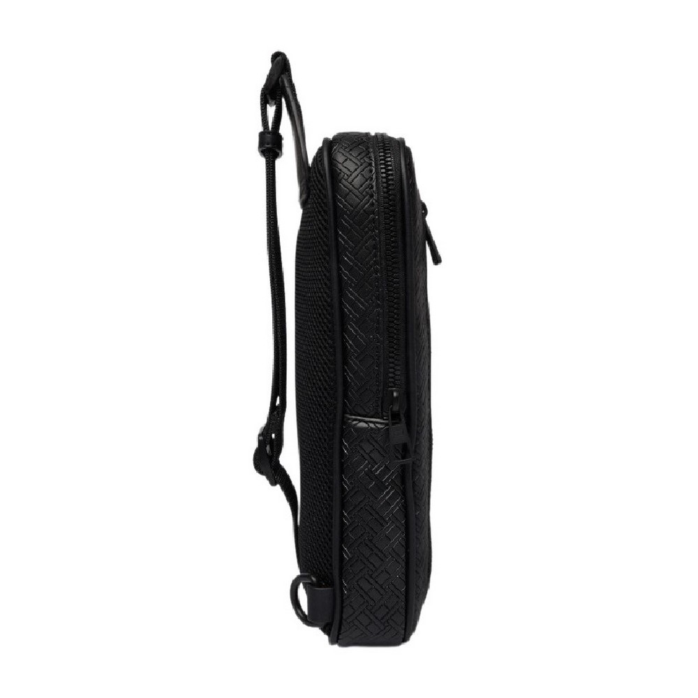 TOMMY HILFIGER EMBOSSED FLAG SLING BAG ΤΣΑΝΤΑ ΑΝΔΡΙΚΗ BLACK