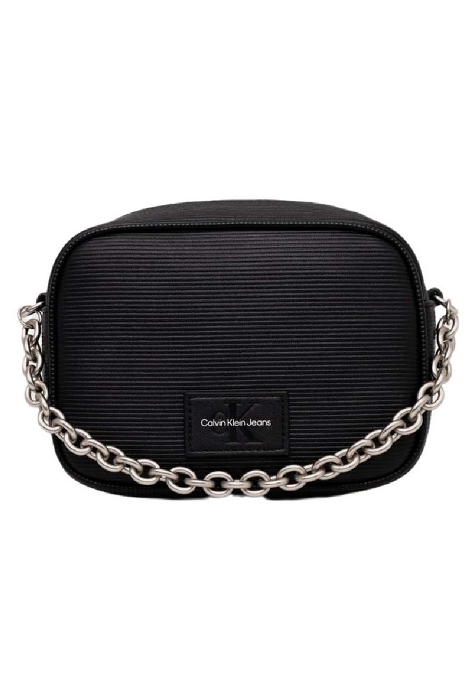CALVIN KLEIN SCULPTED CAMERA BAG18 W/GHAIN ΤΣΑΝΤΑ ΓΥΝΑΙΚΕΙΑ BLACK