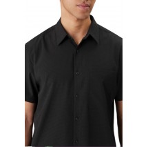 CALVIN KLEIN SOLID SEERSUCKER CLASSIC SHIRT ΚΟΝΤΟΜΑΝΙΚΟ ΠΟΥΚΑΜΙΣΟ ΑΝΔΡΙΚΟ BLACK