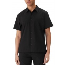 CALVIN KLEIN SOLID SEERSUCKER CLASSIC SHIRT ΚΟΝΤΟΜΑΝΙΚΟ ΠΟΥΚΑΜΙΣΟ ΑΝΔΡΙΚΟ BLACK