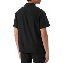 CALVIN KLEIN SOLID SEERSUCKER CLASSIC SHIRT ΚΟΝΤΟΜΑΝΙΚΟ ΠΟΥΚΑΜΙΣΟ ΑΝΔΡΙΚΟ BLACK