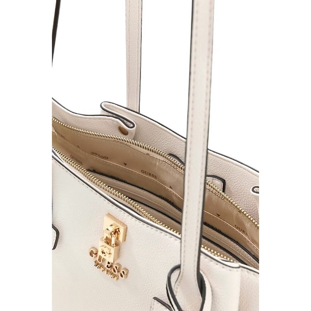 GUESS YESBA GRLFRND SHOULDER SATCHEL ΤΣΑΝΤΑ ΓΥΝΑΙΚΕΙΑ OFF WHITE
