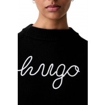 HUGO BOSS SAJE B SWEATER ΜΠΛΟΥΖΑ ΠΛΕΚΤΗ ΓΥΝΑΙΚΕΙΑ BLACK
