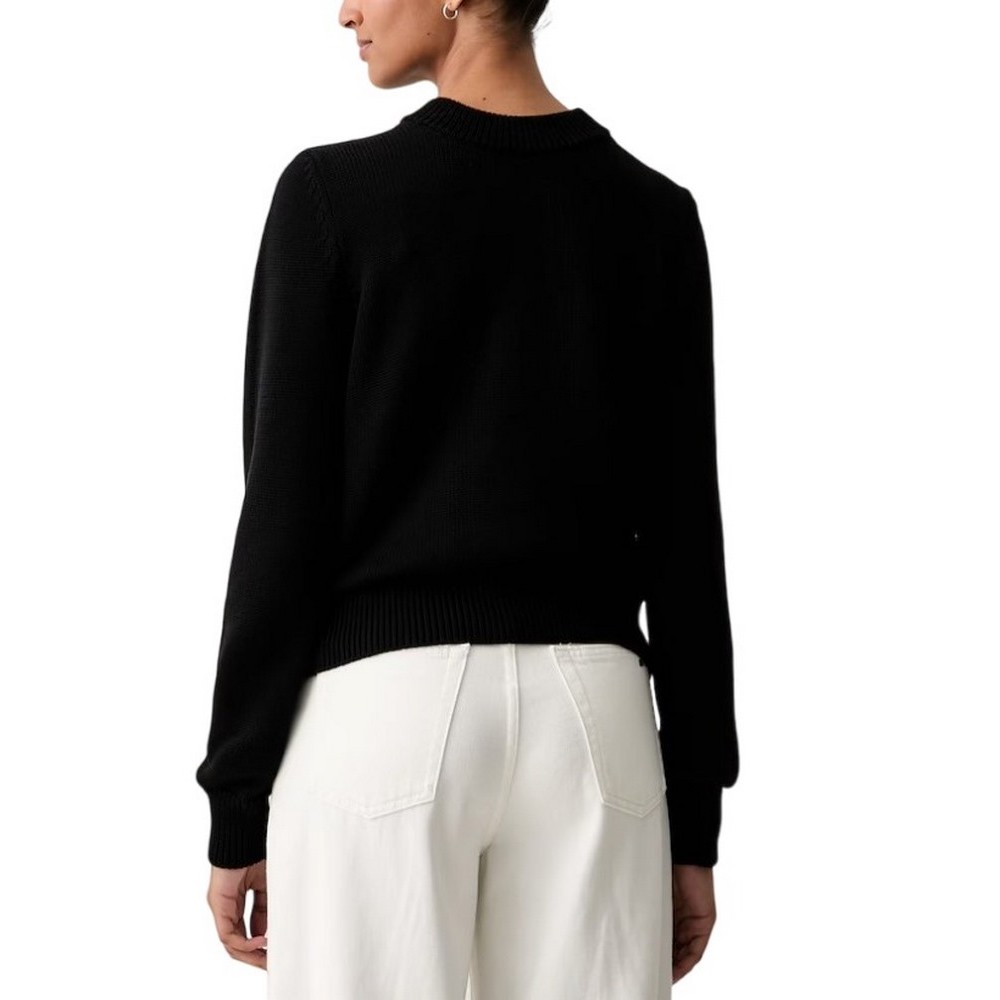 HUGO BOSS SAJE B SWEATER ΜΠΛΟΥΖΑ ΠΛΕΚΤΗ ΓΥΝΑΙΚΕΙΑ BLACK