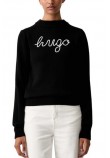 HUGO BOSS SAJE B SWEATER ΜΠΛΟΥΖΑ ΠΛΕΚΤΗ ΓΥΝΑΙΚΕΙΑ BLACK