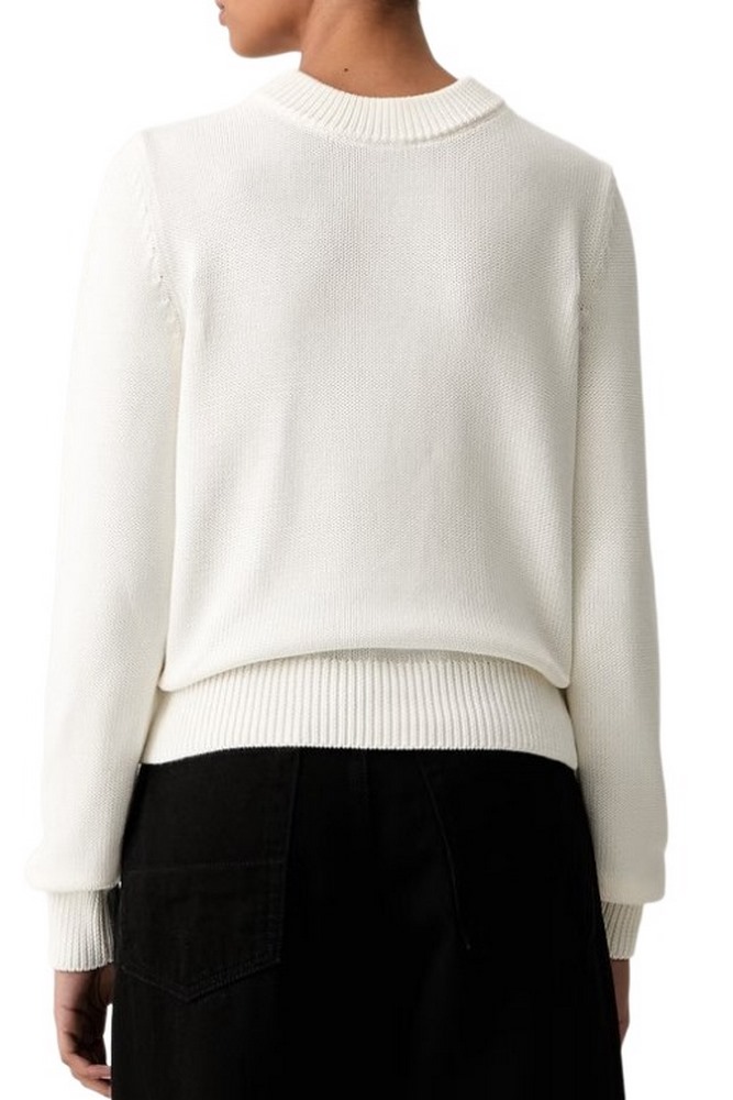 HUGO BOSS SAJE B SWEATER ΜΠΛΟΥΖΑ ΠΛΕΚΤΗ ΓΥΝΑΙΚΕΙΑ WHITE