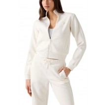 GUESS CALISTA 4G FULL ZIP ΖΑΚΕΤΑ ΦΟΥΤΕΡ ΓΥΝΑΙΚΕΙΑ OFF WHITE