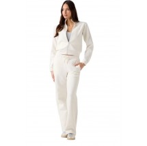 GUESS CALISTA 4G FULL ZIP ΖΑΚΕΤΑ ΦΟΥΤΕΡ ΓΥΝΑΙΚΕΙΑ OFF WHITE