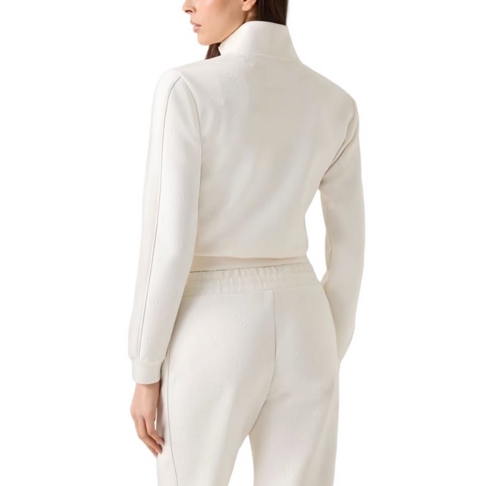 GUESS CALISTA 4G FULL ZIP ΖΑΚΕΤΑ ΦΟΥΤΕΡ ΓΥΝΑΙΚΕΙΑ OFF WHITE